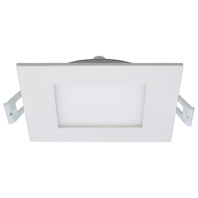 SATCO/NUVO 10W LED Direct Wire Downlight Edge-Lit 4 Inch CCT Selectable 2700K/3000K/3500K/4000K/5000K 90 CRI Dimmable 120V Square Remote Driver White (S11829R1)