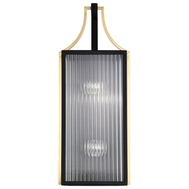 SATCO/NUVO Holden Large Outdoor Lantern Gold And Black Finish Clear Glass (60-8503)