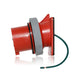 Leviton 30A/32A 380-415V 3-Phase 3-Pole 4-Wire LEV Series North American-Rated Pin And Sleeve Inlet Industrial Grade Watertight Red (430B6WLEV)