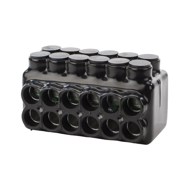 NSI 500 MCM-4 AWG Stacked Polaris Insulated Multi-Tap Connector 12 Port Double Sided Entry (IPLDS500-12)