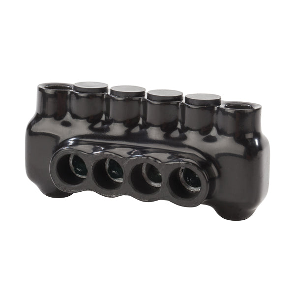NSI 1/0-14 AWG Polaris Insulated Multi-Tap Connector 4-Port Single Sided Entry And Mountable-6 Per Pack (IPLM1/0-4)