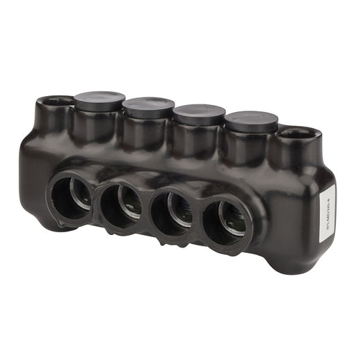 NSI 3/0-6 AWG Polaris Insulated Multi-Tap Connector 4-Port Dual Sided Entry And Mountable-3 Per Pack (IPLMD3/0-4)