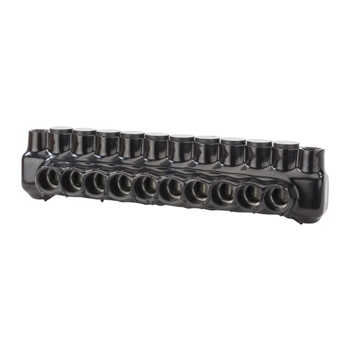 NSI 3/0-6 AWG Polaris Insulated Multi-Tap Connector 10 Port Dual Sided Entry And Mountable-2 Per Pack (IPLMD350-10)
