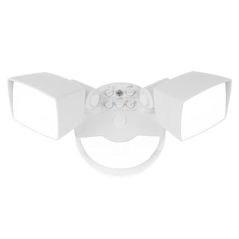 NICOR LED Outdoor Security Flood Light Wattage/CCT Selectable 16W/25W 3000K/4000K/5000K 120V 80 CRI PIR Sensor And Night Light White (OLS125S120S8WHS)