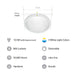 Feit Electric 7.5 Inch 10.5W [65W Equivalent] CCT Selectable 3000K/3500K/4000K/5000K/6500K White Round Flat Panel Ceiling Downlight (74206/6WYCA)