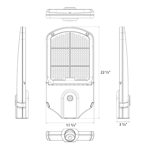 RAB Cobrahead KAI Roadway Lights Wattage/CCT Selectable 200W/180W/160W 3000K/4000K/5000K T3 Distribution Pole Mount Bronze (KAI-3T200)