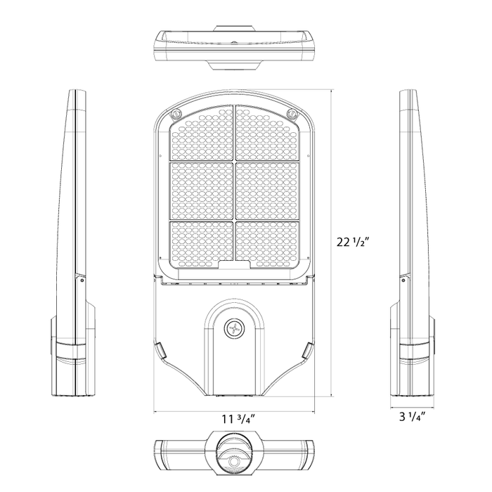 RAB Cobrahead KAI Roadway Lights Wattage/CCT Selectable 200W/180W/160W 3000K/4000K/5000K T3 Distribution Pole Mount Roadway Gray (KAI-3T200RG)