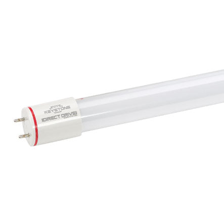 Keystone 12W T8 LED Lamp 36 Inch Glass Coated 3000K Direct Drive (KT-LED12T8-36GC-830-D-CP)