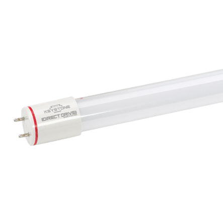 Keystone 12W T8 LED Lamp 36 Inch Glass Coated 4000K Direct Drive (KT-LED12T8-36GC-840-D-CP)