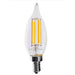 Keystone 60W Equivalent 5.5W 500Lm CA11 LED Bulb E12 90 CRI Dimmable 3000K Clear (KT-LED5.5FCA11-E12-930-C)