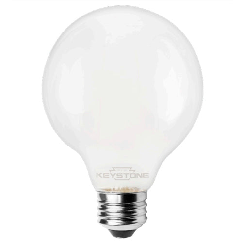 Keystone 60W Equivalent 5.5W 500Lm G25 LED Bulb E26 90 CRI Dimmable 2700K Frosted (KT-LED5.5FG25-E26-927-F)