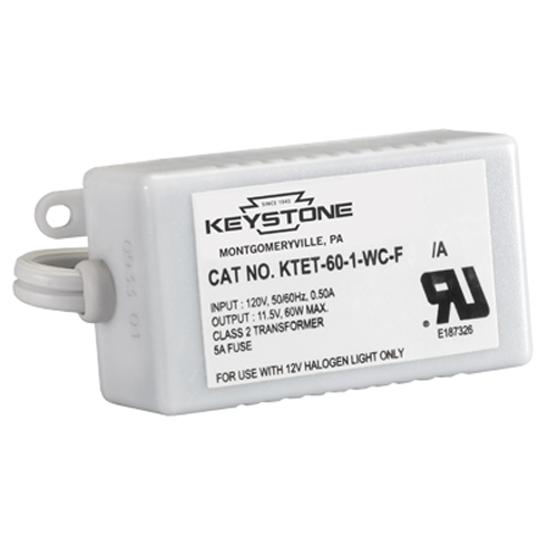 Keystone 60W Transformer 12V Output With Input And Output Cable (KTET-60-1-WC-F)