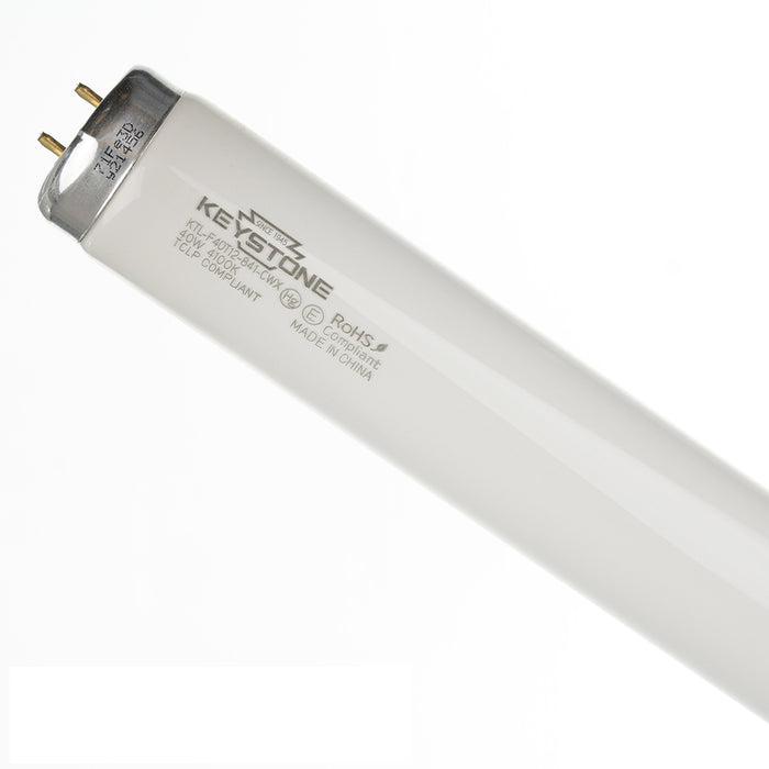 Keystone F40T12 4100K 89 CRI 2012 4 Foot Fluorescent T12 DOE Compliant Lamp (KTL-F40T12-841-CWX-DP)
