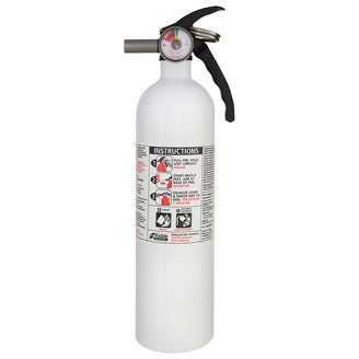 Kidde Auto FX 5 II 5-B C 2 Pound Fire Extinguisher With Nylon Strap Bracket Silver Disposable (21006287)