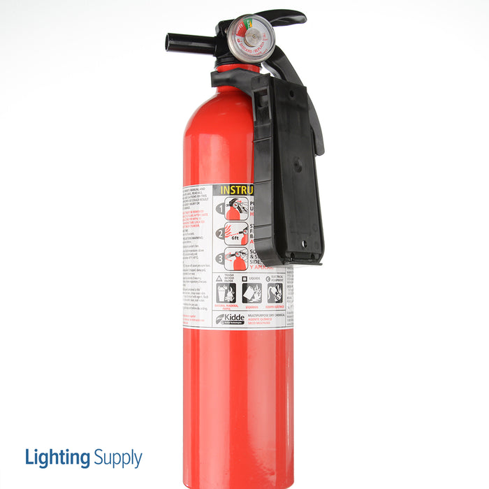 Kidde FA110G 1-A 10-B C 2.5 Pound Fire Extinguisher With Nylon Strap Bracket Disposable (466142)