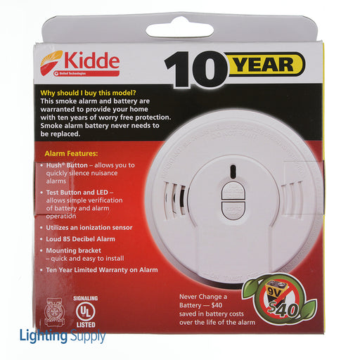 Kidde I9010 DC ION Ten Year Sealed Lithium Battery Unit With Hush Boxed (21008697)