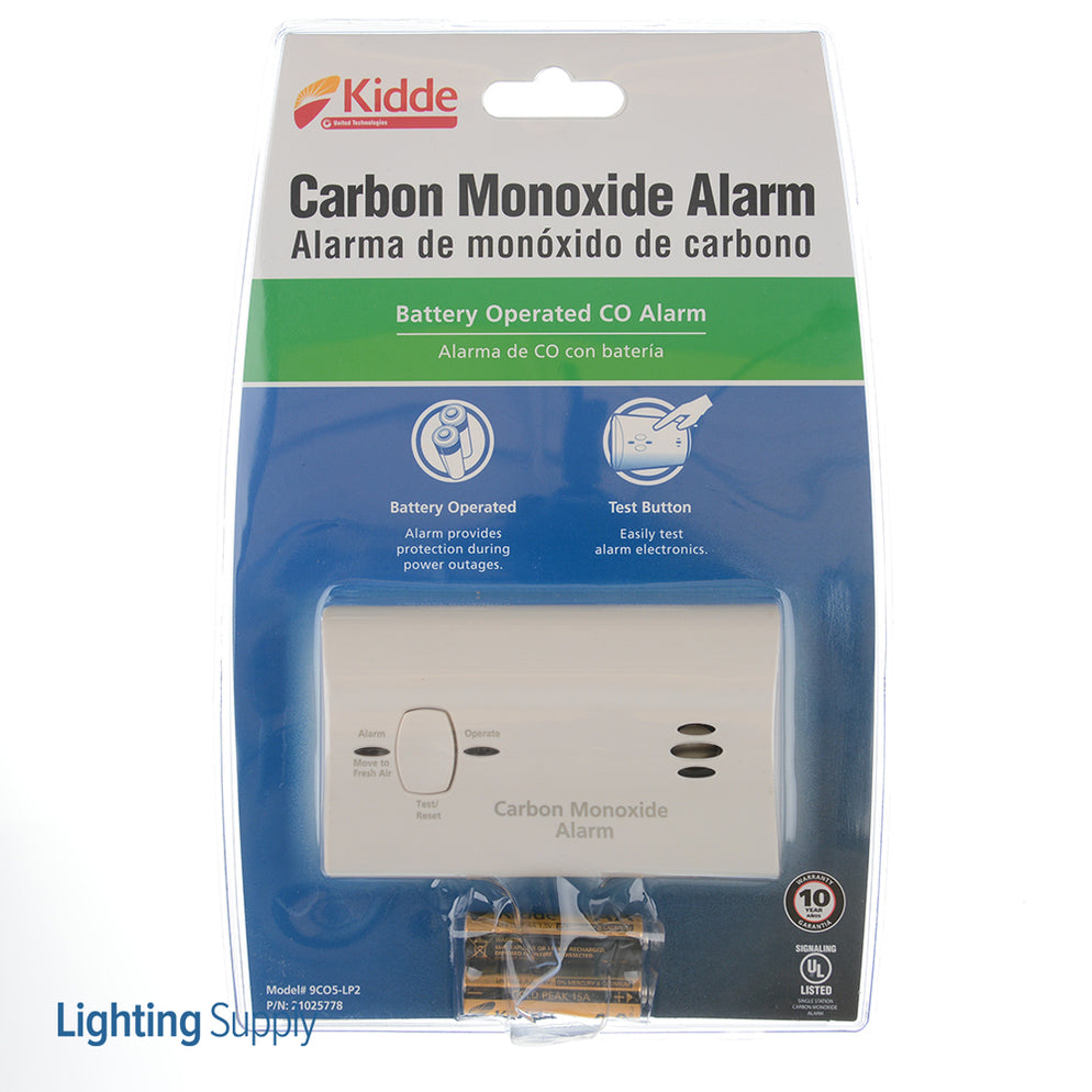 Kidde 21025778 KN-COB-B-LPM Battery Operated Basic Carbon Monoxide ...