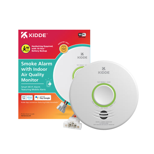 Kidde P4010ACSAQ-WF Smoke Alarm With Indoor Air Quality Monitoring - Smart Wi-Fi Alarm Featuring Mobile Alerts (21032069)