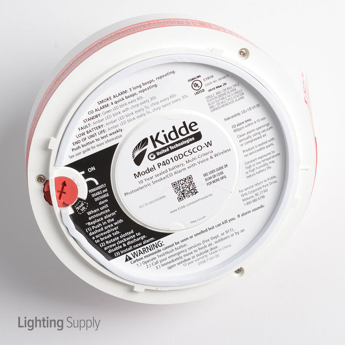 Kidde P4010DCSCO-W DC Wireless Combination Carbon Monoxide/Smoke Alarm (21027311)
