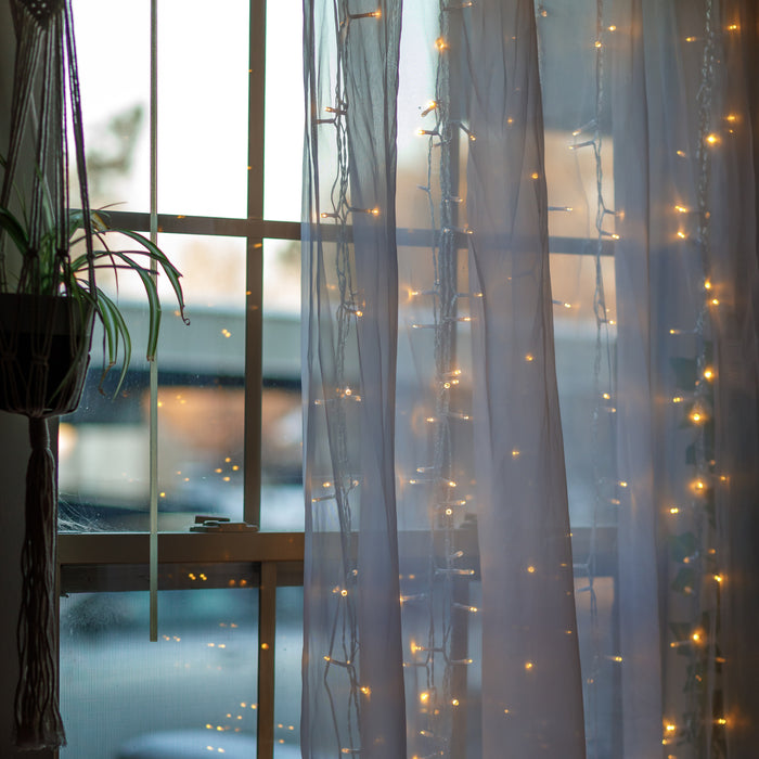 Feit Electric 8 Foot Warm White 3000K Fairy String Light Curtain (FY8-120/CURTAIN)