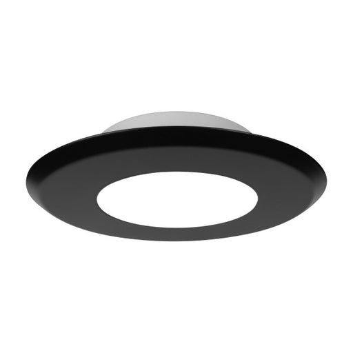 NICOR DLFv5 SureFit 5 Inch LED Flush Mount Downlight Wattage/CCT Selectable 8W/10W/12W 2700K/3000K/3500K/4000K/5000K 120V 90 CRI Round Black Magnetic Trim (DLF5S120S9BK)