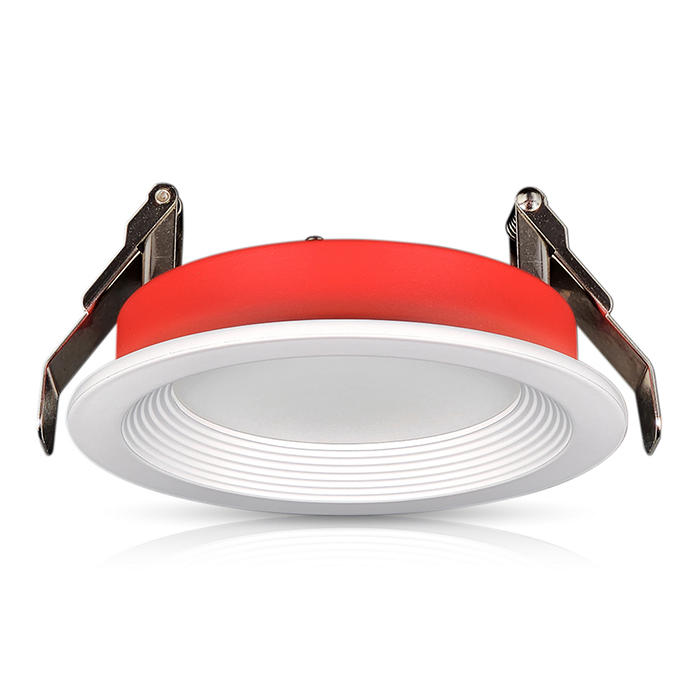 Leviton 4 Inch 2-Hour Fire-Rated Slim Downlight 12W 1000Lm 120V CCT Selectable 2700K/3000K/3500K/4000K/5000K 90 CRI (FBR40-S1W)