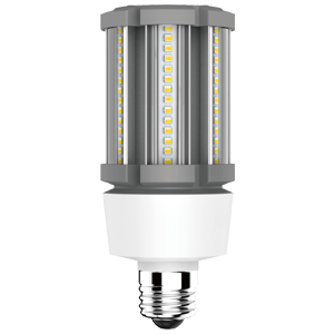 TCP LED HID Corn Cob Lamp HID75 18W HID Non-Dimmable 50000 Hours 75W Equivalent 4000K 2700Lm E26 Base Clear 120V (L18CCE26U40K)