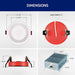 Leviton 4 Inch 2-Hour Fire-Rated Slim Downlight 12W 1000Lm 120V CCT Selectable 2700K/3000K/3500K/4000K/5000K 90 CRI (FBR40-S1W)