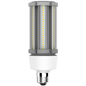 TCP LED HID Corn Cob Lamp HID100 27W Non-Dimmable 50000 Hours 100W Equivalent 5000K E26 Base 4050Lm Clear 120V (L27CCE26U50K)