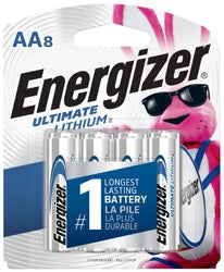 Energizer Ultimate Lithium High Energy AA 8 Pack (L91SBP-8)