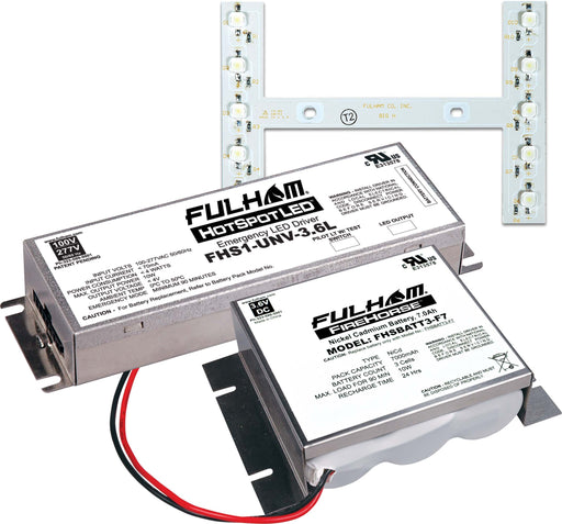 Fulham LED Emergency Backup Lighting T5 T8 T12 Troffer Retrofit 10W 1250Lm 135 Minute Operation LED Array Module F-Cell Battery Pack 120-277V (FHSKITT10LHF)
