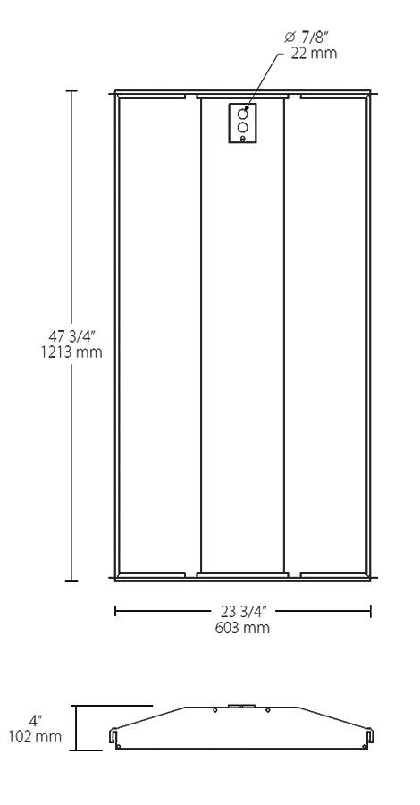 RAB Troffer Chicago Plenum 2X4 49W 120-277V Dimmable 3500K White (SWISH2X4-49YN/D10/CP)