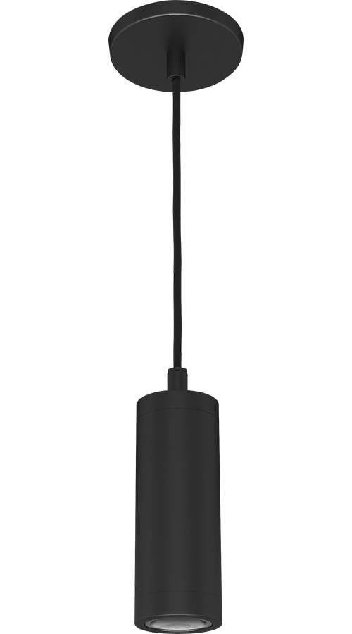 RAB Cylinder Pendant Cord 2 Inch 10W 3000K 120-277V Dimmable 20 Degree Black (CDLED2PC-10W-20D930-K)