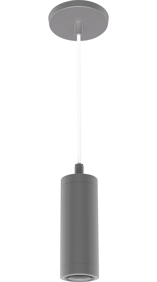 RAB Cylinder Pendant Cord 2 Inch 10W 4000K 120-277V Dimmable 30 Degree Silver (CDLED2PC-10W-30D940-S)