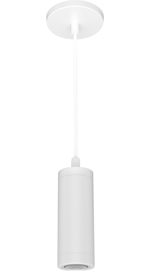 RAB Cylinder Pendant Cord 2 Inch 10W 4000K 120-277V Dimmable 40 Degree White (CDLED2PC-10W-40D940-W)