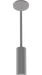RAB Cylinder Pendant Stem 2 Inch 10W 2700K 120-277V Dimmable 20 Degree Silver (CDLED2PS-10W-20D927-S)