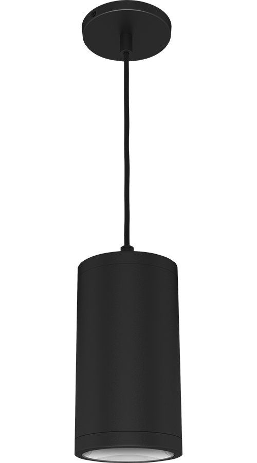 RAB Cylinder Pendant Cord 4 Inch 20W 2700K 120-277V Dimmable 80 Degree Black (CDLED4PC-20W-80D927-K)