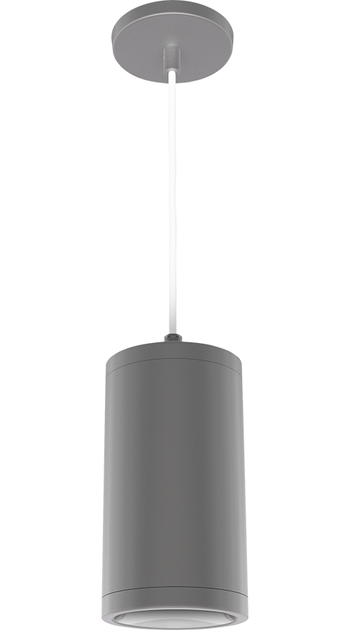 RAB Cylinder Pendant Cord 4 Inch 20W 5000K 120-277V Dimmable 50 Degree Silver (CDLED4PC-20W-50D950-S)