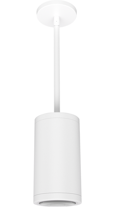 RAB Cylinder Pendant Stem 4 Inch 20W 3500K 120-277V Dimmable 50 Degree White (CDLED4PS-20W-50D935-W)