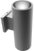 RAB Cylinder Wall Uplight 4 Inch 20W 4000K 120-277V Dimmable 80 Degree Silver (CDLED4WU-20W-80D940-S)