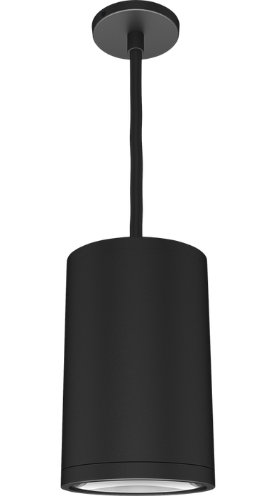 RAB Cylinder Pendant Cord 6 Inch 20W 3000K 120-277V Dimmable 80 Degree Black (CDLED6PC-20W-80D930-K)