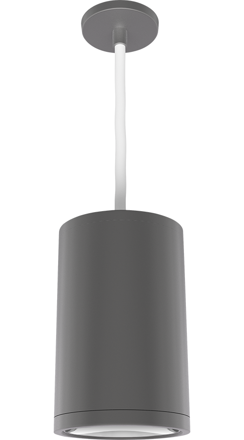 RAB Cylinder Pendant Cord 6 Inch 20W 2700K 120-277V Dimmable 50 Degree Silver (CDLED6PC-20W-50D927-S)
