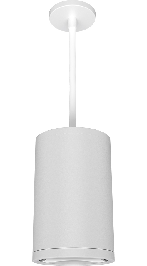 RAB Cylinder Pendant Cord 6 Inch 20W 3500K 120-277V Dimmable 80 Degree White (CDLED6PC-20W-80D935-W)