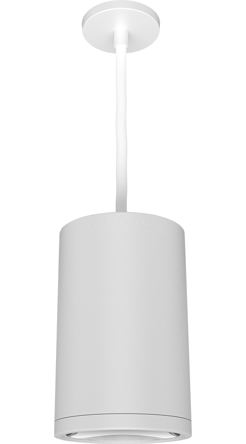 RAB Cylinder Pendant Cord 6 Inch 20W 2700K 120-277V Dimmable 50 Degree White (CDLED6PC-20W-50D927-W)