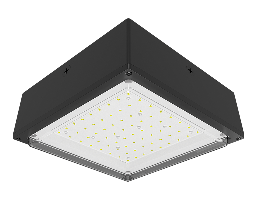 RAB LED Canopy Light 6113Lm VANLED 40W 5000K Drop Clear Lens Battery Backup Bronze (VANLED40/E2)