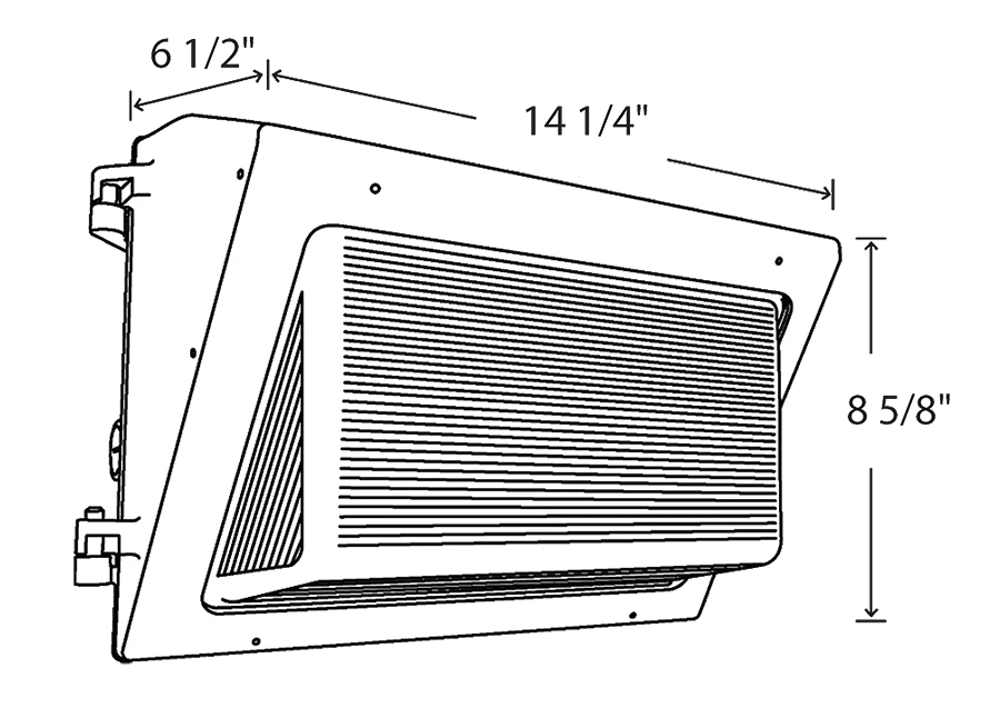 RAB Wall Pack WP2 Adjustable 40W-30W-20W LED Field Adjustable CCT 3000K/4000K/5000K And Photocell Bronze (WP2XFU40)