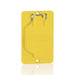 Leviton Cover Plate 1-Gang Flid-Lid 1.39 Inch Diameter Weather-Resistant Yellow (3057-Y)