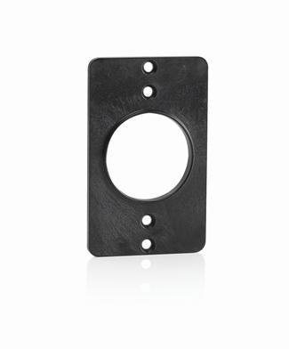 Leviton Cover Plate Standard 1-Gang Thermoplastic 1.56 Inch Diameter Fits 20A And 30A Receptacles Black (3055-E)