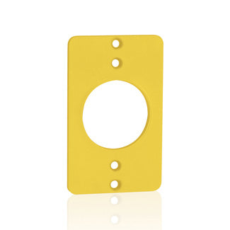Leviton Cover Plate Standard 1-Gang Thermoplastic 1.56 Inch Diameter Fits 20A And 30A Receptacles Yellow (3055-Y)