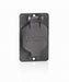 Leviton 1.56 Inch Diameter Single Receptacle Cover Plate With Weather-Resistant Flip Lid Black (3058-E)